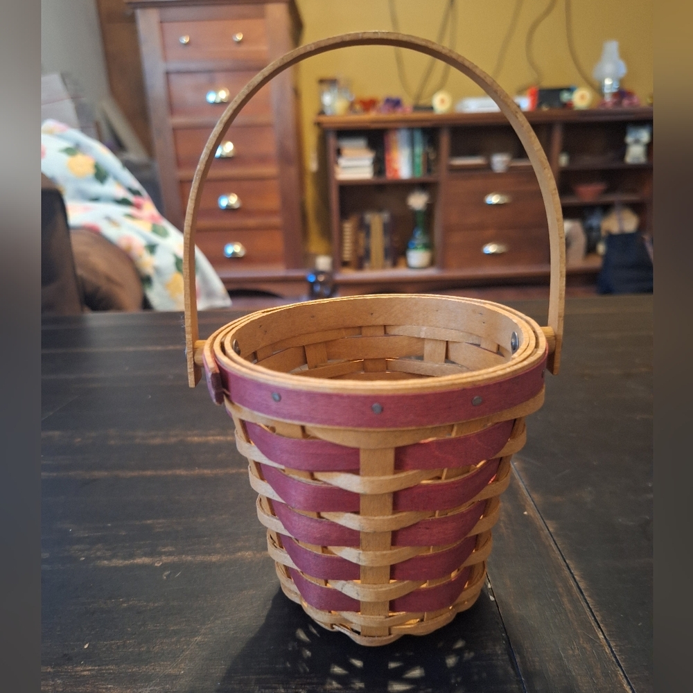 Longaberger Small Woven Basket with Handle
